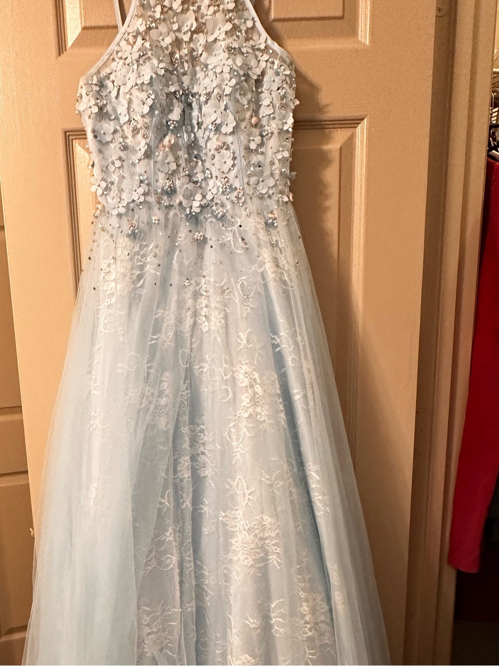 Blue ball gown